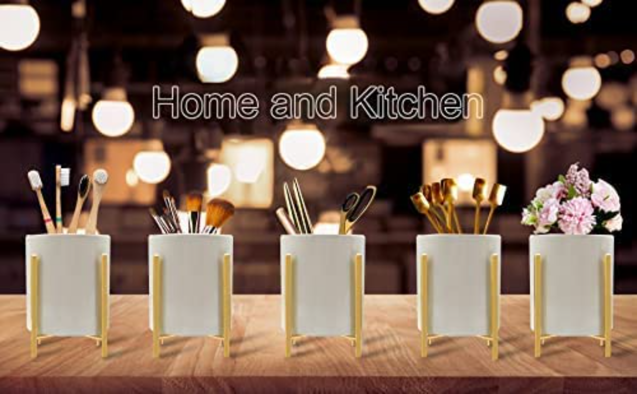 Gold Pencil Cup Sturdy Pencil  - Kitchen Appliances List recensie en prijs