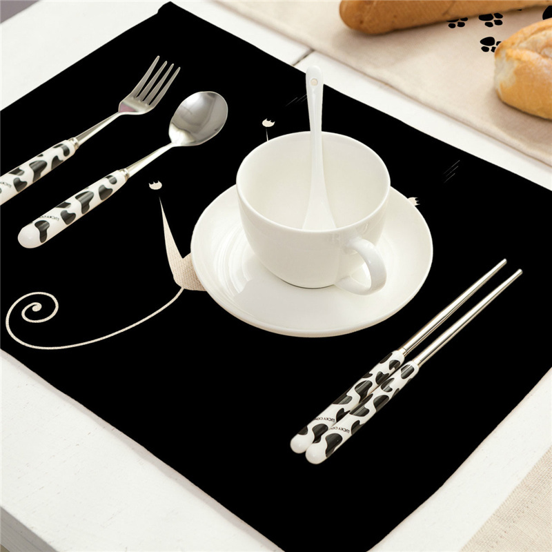 40X30cm Cute Black Cat Pattern - Kitchen Appliances Table recensie en prijs