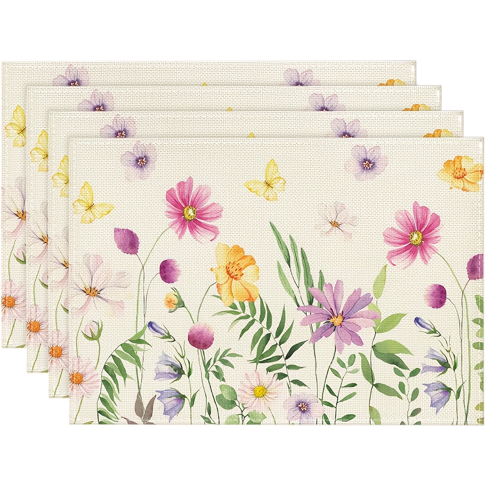4Pcs, Watercolor Wildflower Bu - Kitchen Appliances Table recensie en prijs