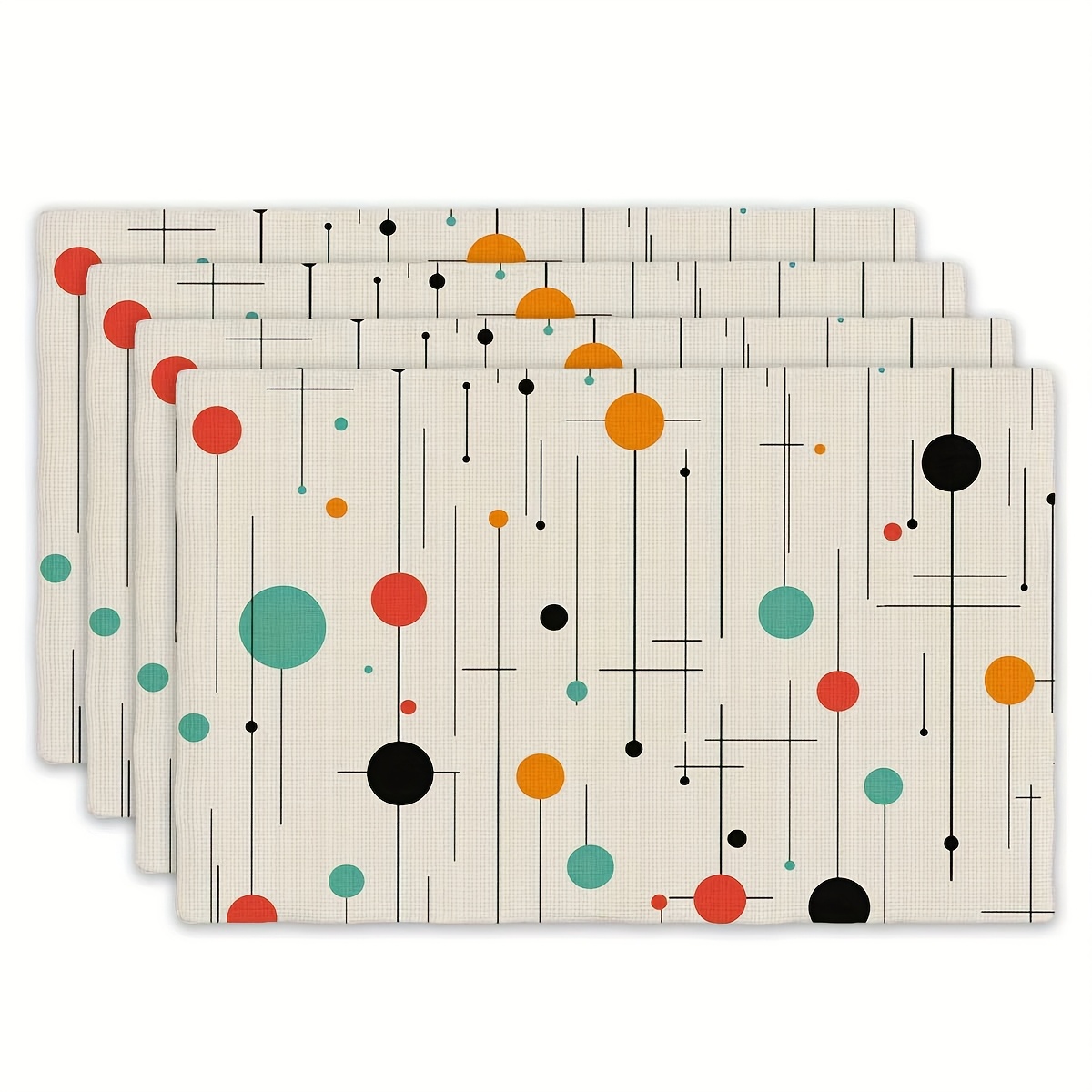 Set of 4 Rectangular Placemats - Kitchen Appliances Table recensie en prijs