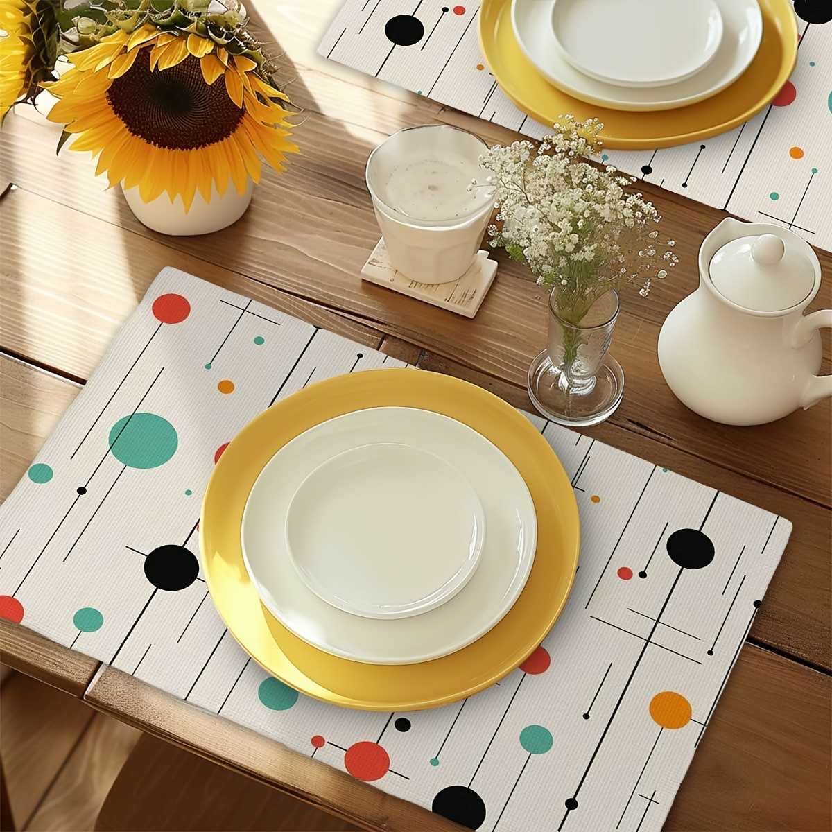 Set of 4 Rectangular Placemats - Kitchen Appliances Table recensie en prijs